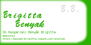 brigitta benyak business card